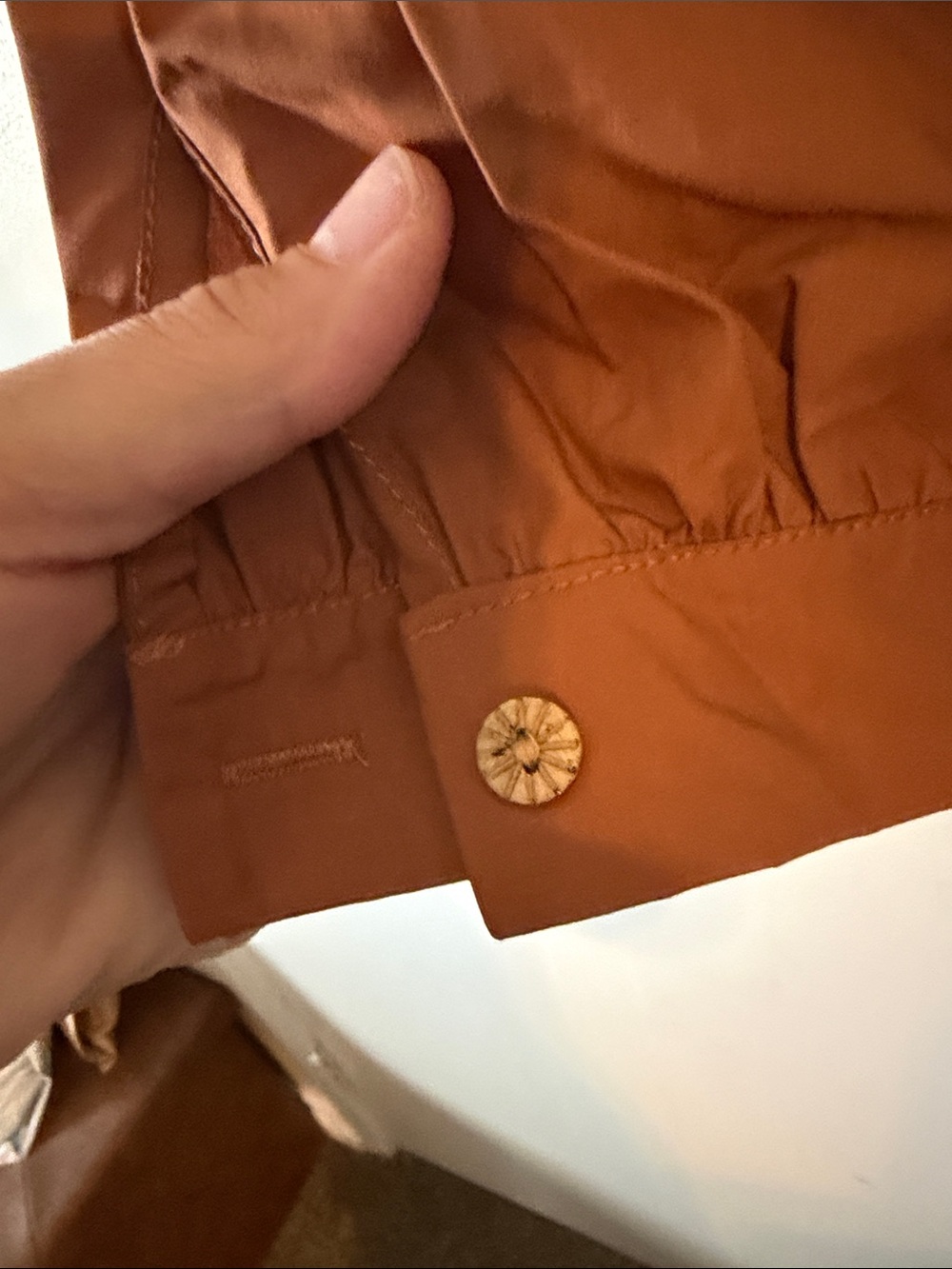 SHEIN Rust Ruffled Collar Blouse - Picture 5 of 6